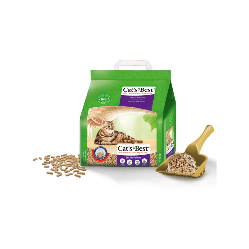 Arena para gato Cat's Best Smart Pellets 10 kg, fibras vegetales biodegradables antiadherentes
