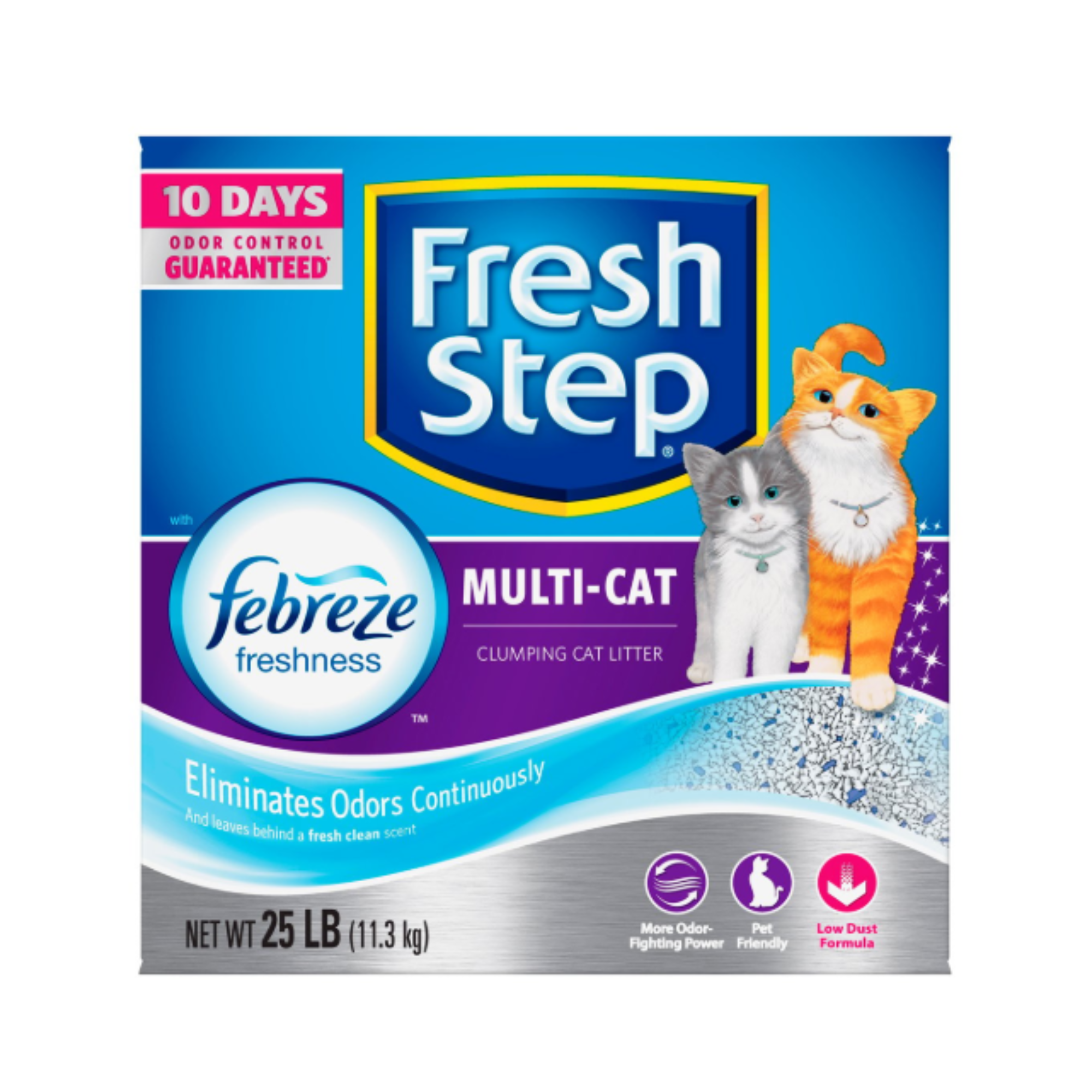 Arena para Gato Fresh Step 11.3 kg - Control de Olores y Aglutinante