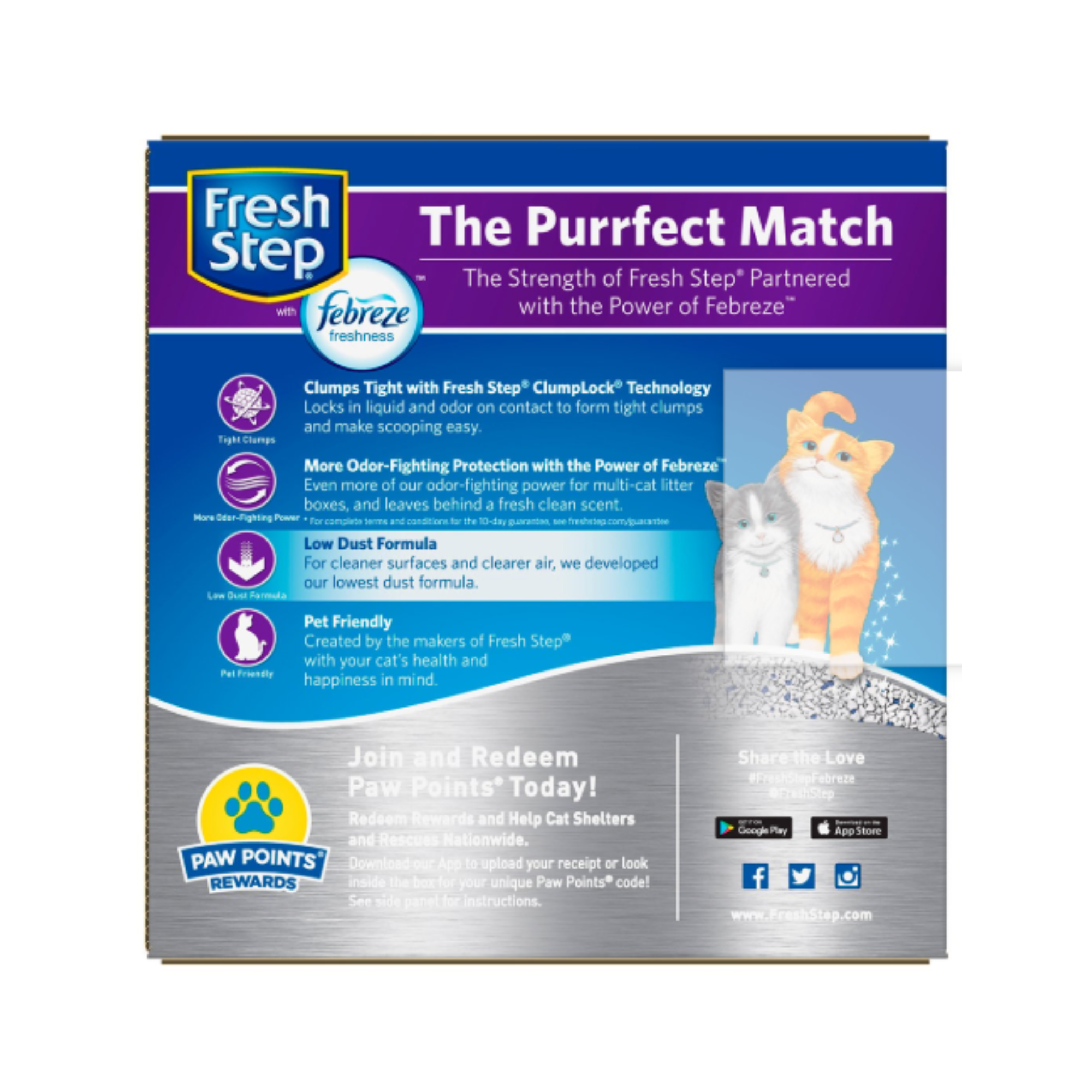 Arena para Gato Fresh Step 11.3 kg - Control de Olores y Aglutinante