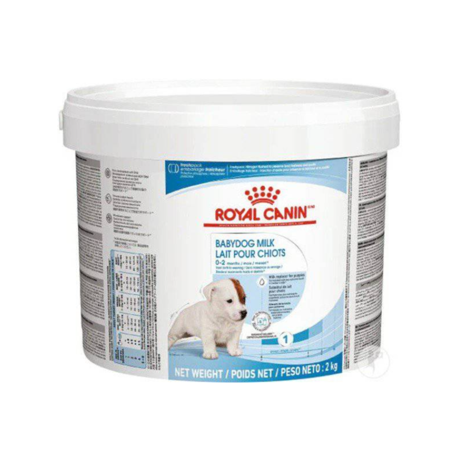 Royal Canin Baby Dog Milk lata 2 kg, leche sustituta para perros cachorros desde el nacimiento hasta el destete