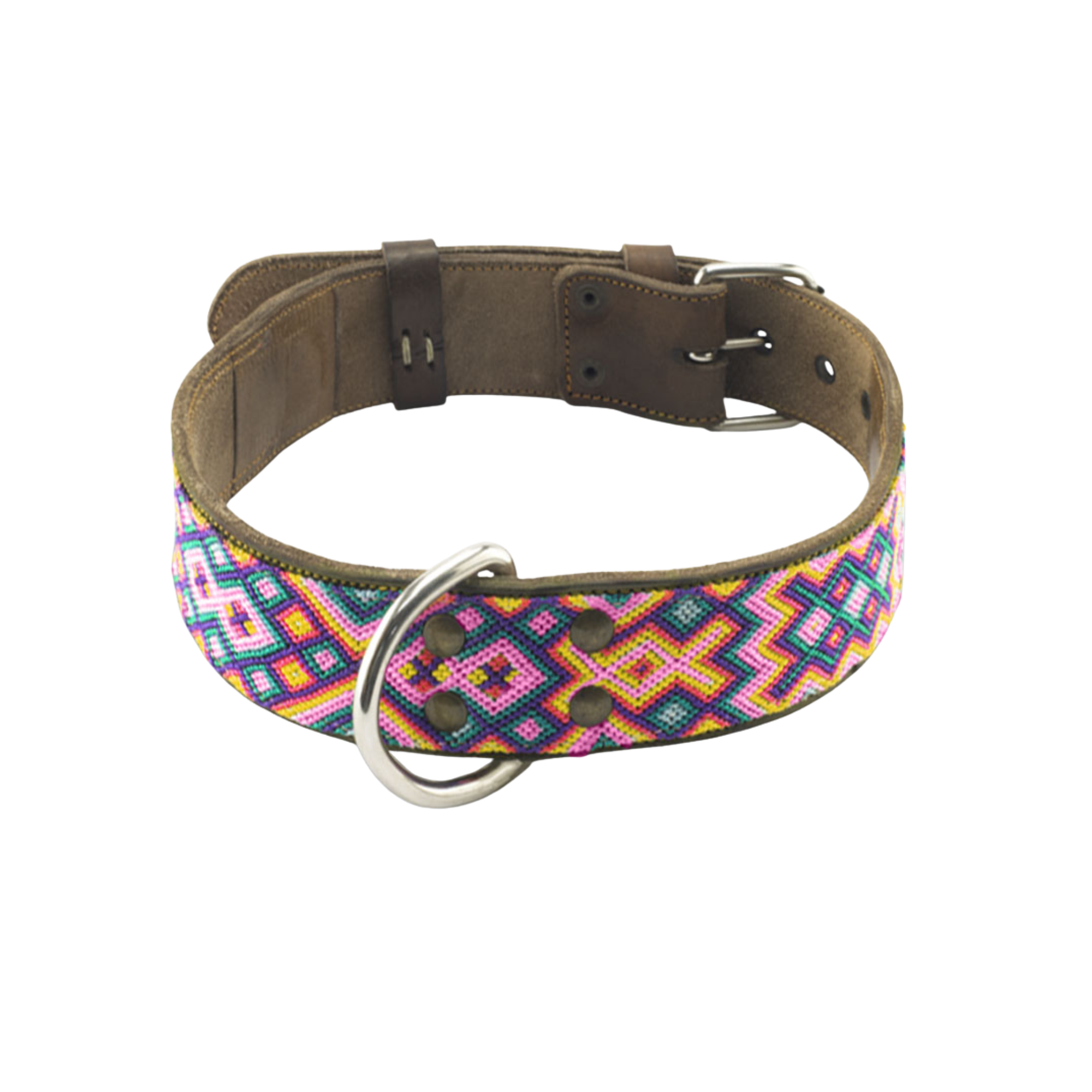 BKolor Collar Artesanal Color Rosa Talla Extra Grande Ancho