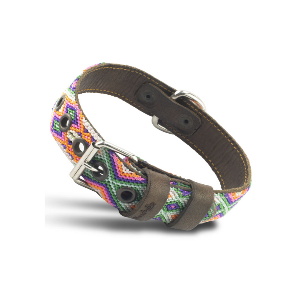 BKolor Collar Artesanal Color Mándala Talla Extra Grande Ancho
