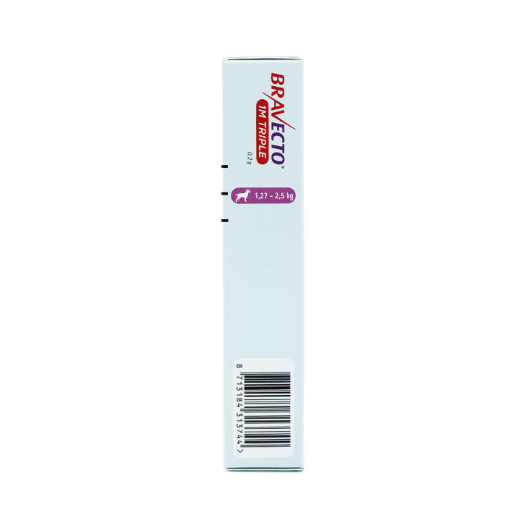 Bravecto 1M Triple 25 mg para Perros de 1.27-2.5 Kg 1 Tableta Masticable