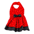 CATM Vestido de Huellitas con Moño Rojo Talla 5 para Gato