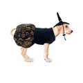 CATM Disfraz de Bruja Color Negro con Diseño de Flores Naranja para Mascota Talla 4