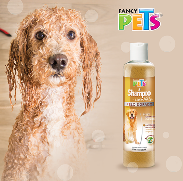 Shampoo Essentials Fancy Pets 250 ml para perros de pelo dorado y tonos claros, higiene y brillo