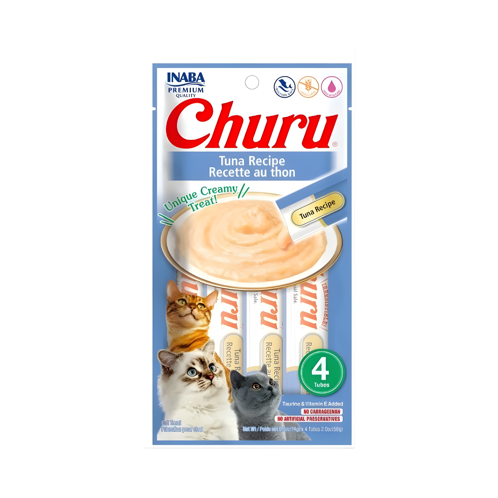 Churu Premios para Gato Atún 4 Tubos de 14 Gr c/u