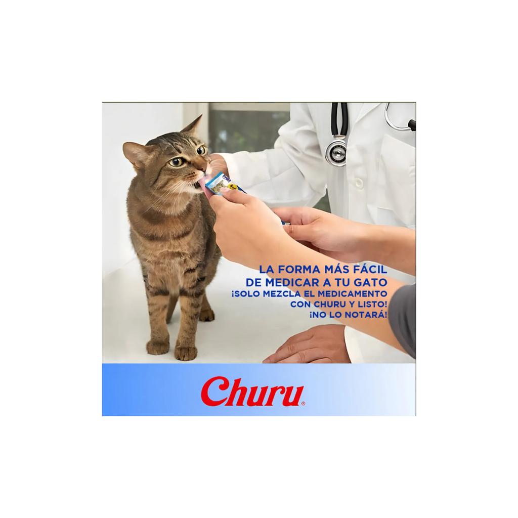 Churu Premios para Gato Atún 4 Tubos de 14 Gr c/u