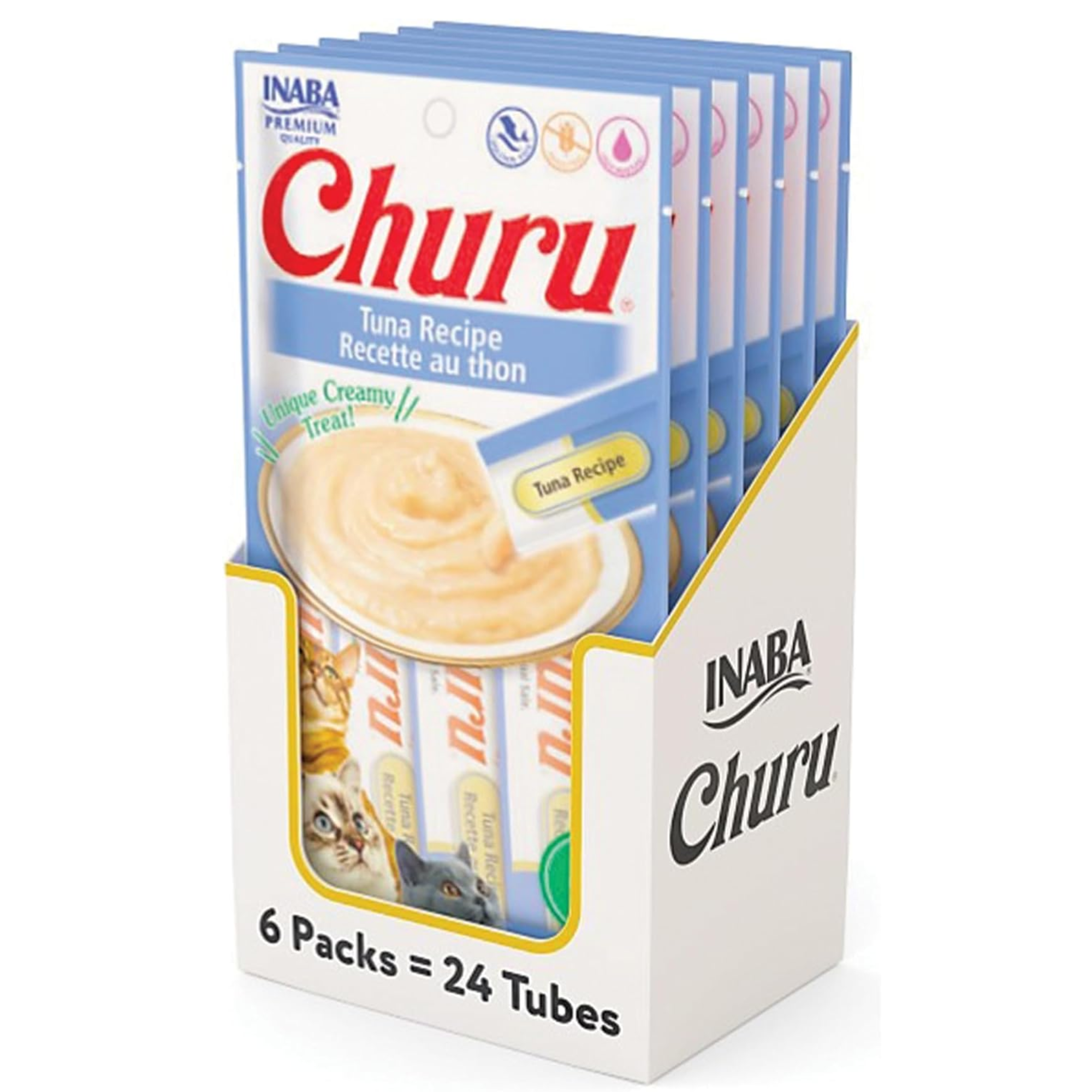 Churu 6 Pack Premios para Gato Atún 4 tubos de 14 Gr c/u