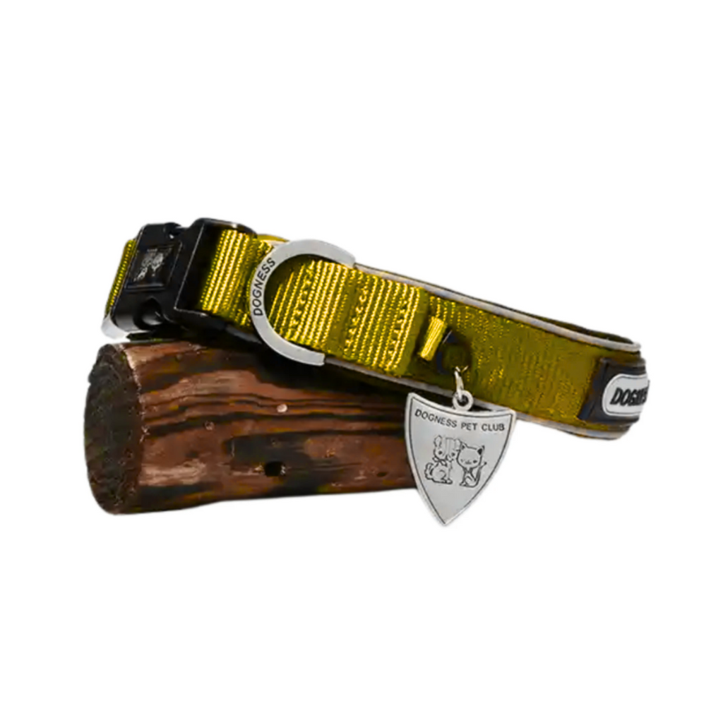 Dogness Collar Reflectivo Color Amarillo Para Perro Talla S