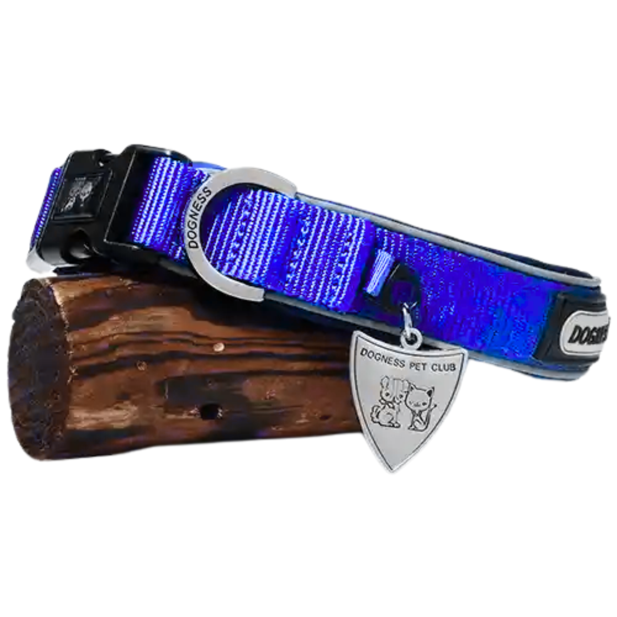 Dogness Collar Reflectivo Color Azul Para Perro Talla L