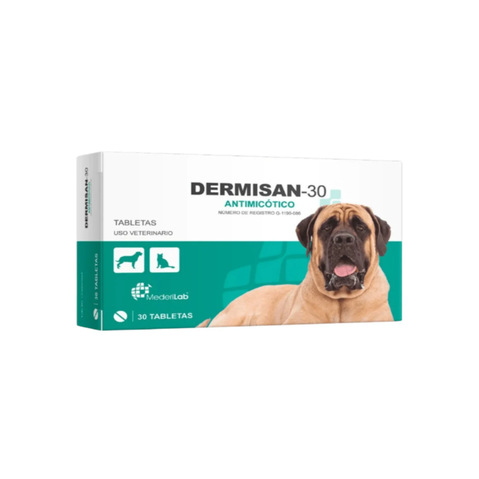 Dermisan 30 Tabletas Antimicótico Perro y Gato | Mederilab