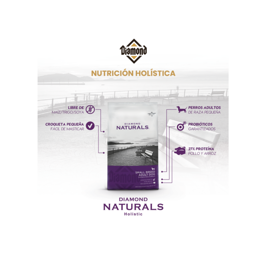 Diamond Naturals Adulto Razas Pequeñas croqueta para perro pequeño