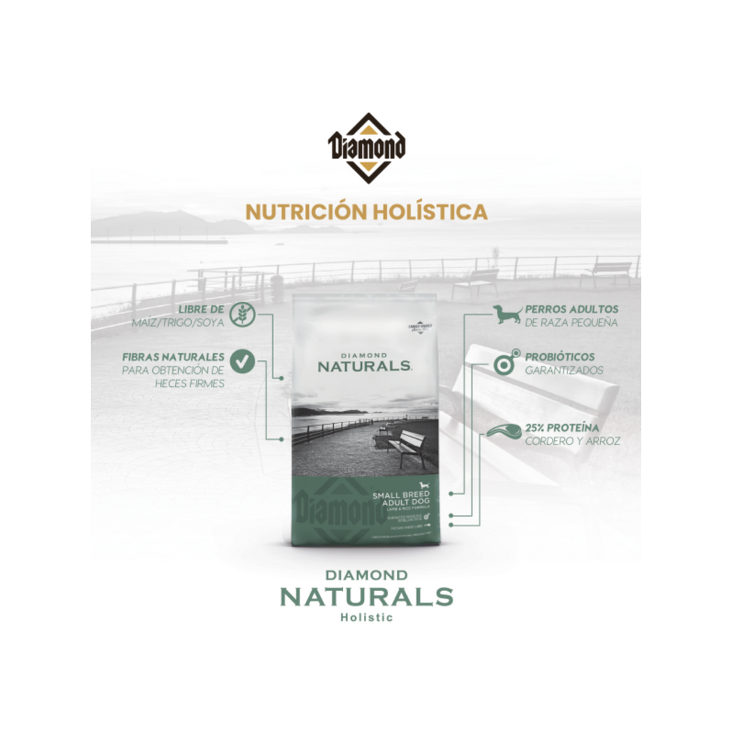 Croqueta Diamond Naturals Cordero y Arroz para perro de raza pequeña