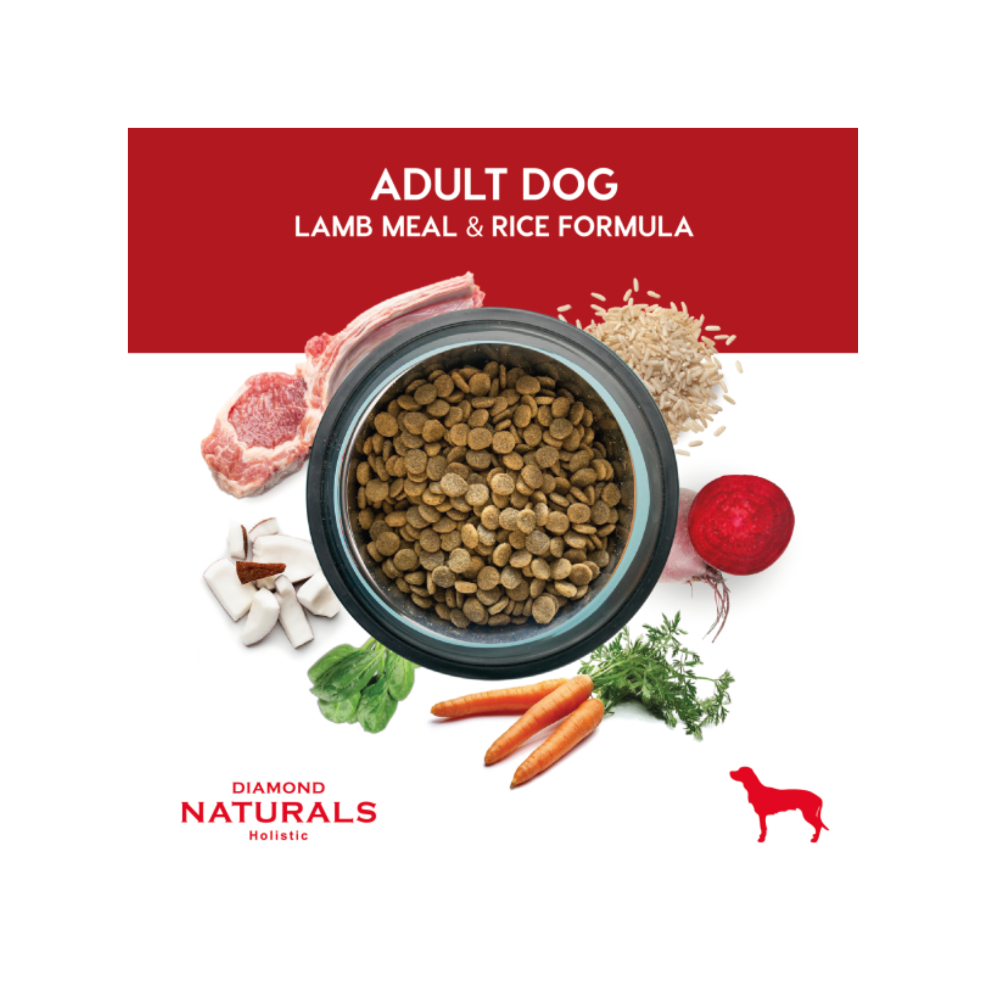 Beneficios de Diamond Naturals Cordero y Arroz con omega 3 y 6 para perros adultos