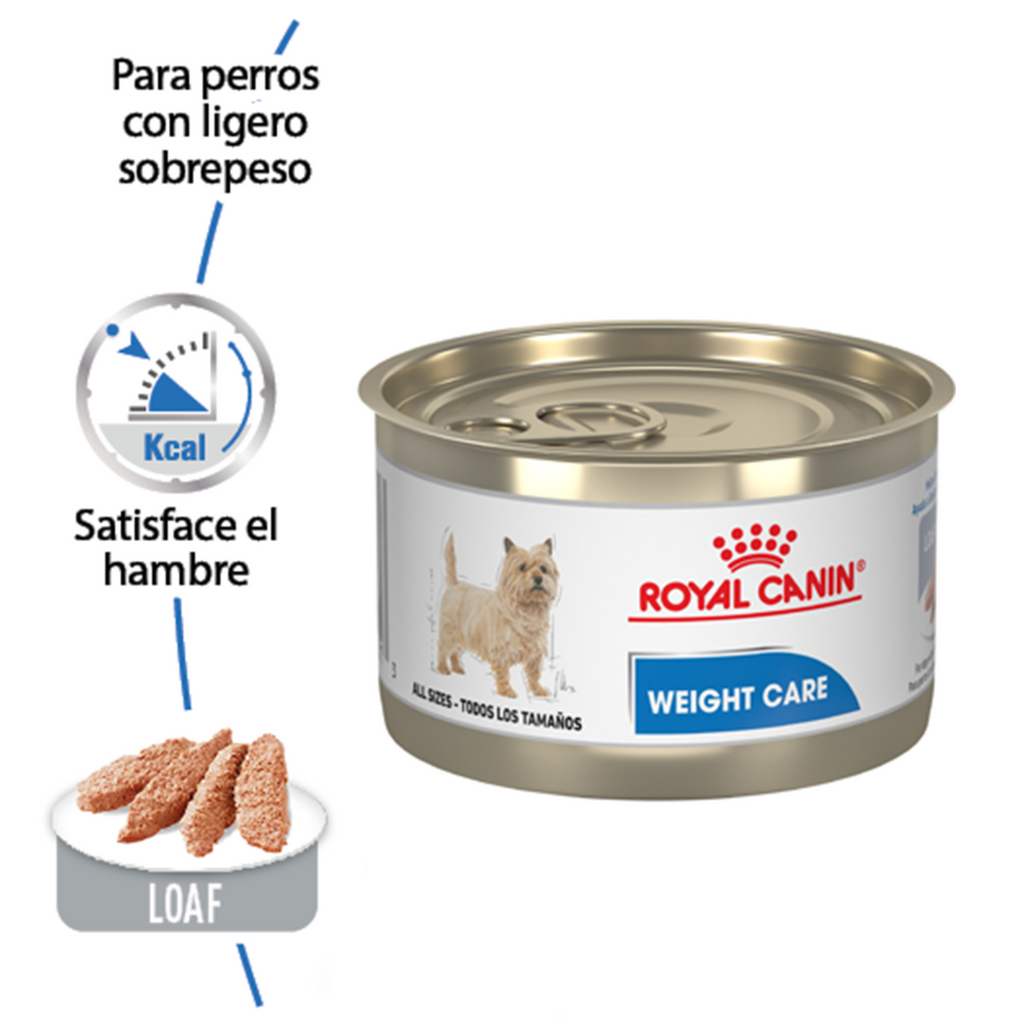 24 Lata Royal Canin Weight Care Alimento Húmedo para Perro Adulto Control de Peso 150 g