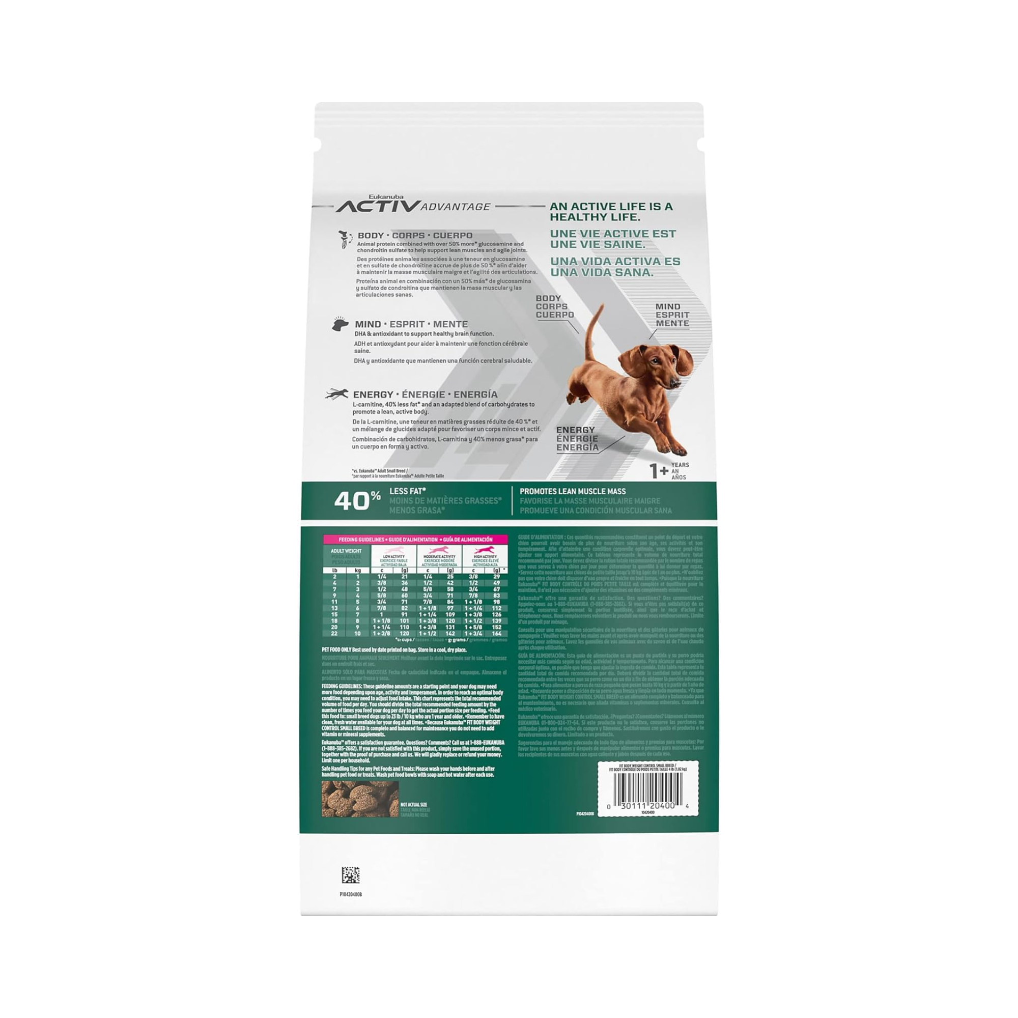 Croqueta Eukanuba Fit Body para perro adulto raza pequeña