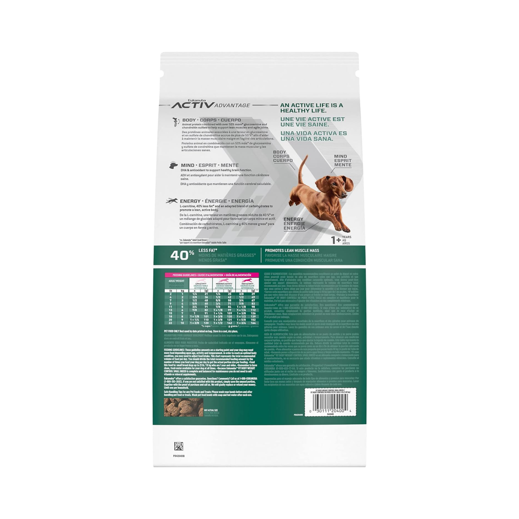 Croqueta Eukanuba Fit Body para perro adulto raza pequeña