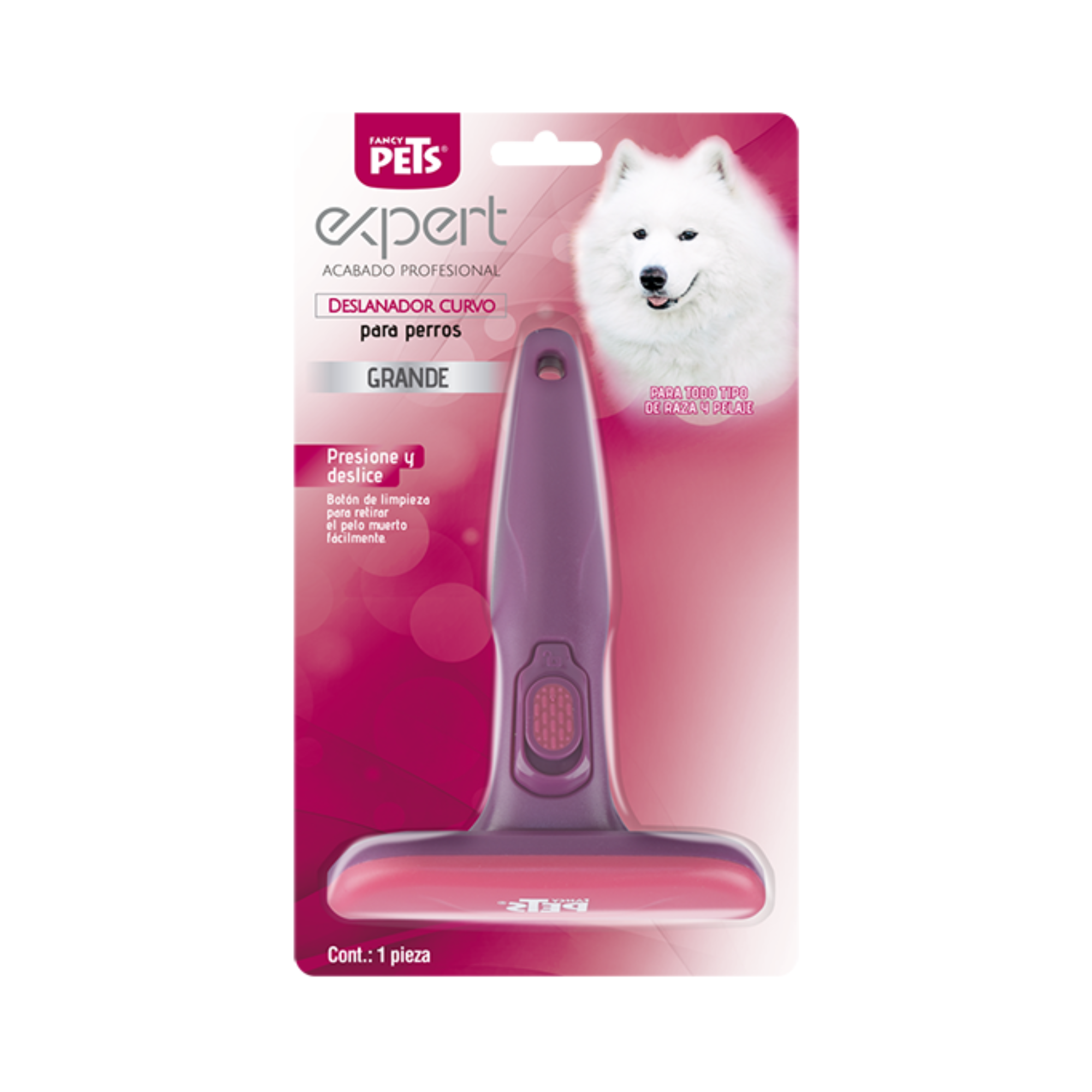 Fancy Pets Deslanador Curvo Grande para Perro