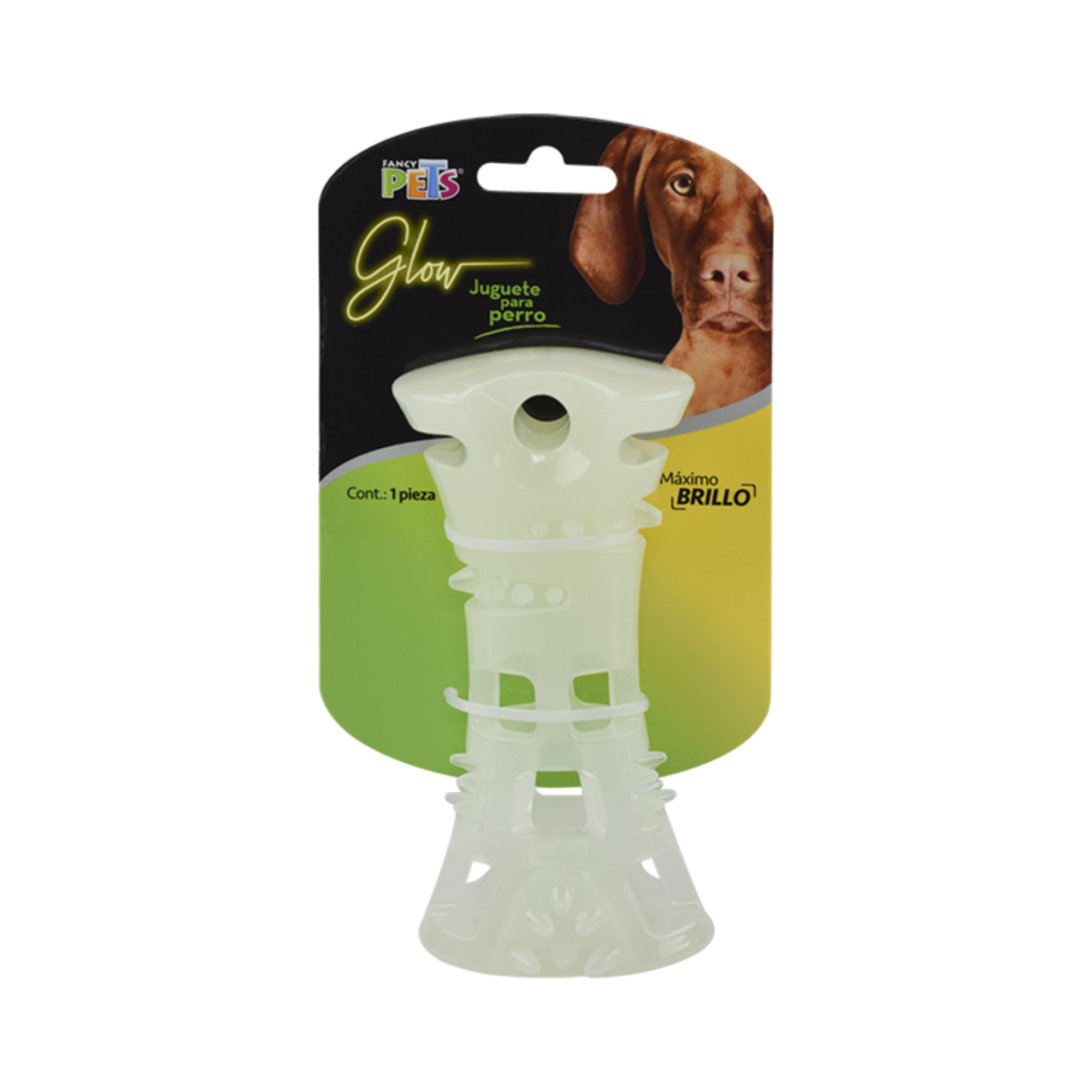 Fancy Pets Hueso Glow Mediano Juguete Luminiscente para Perro