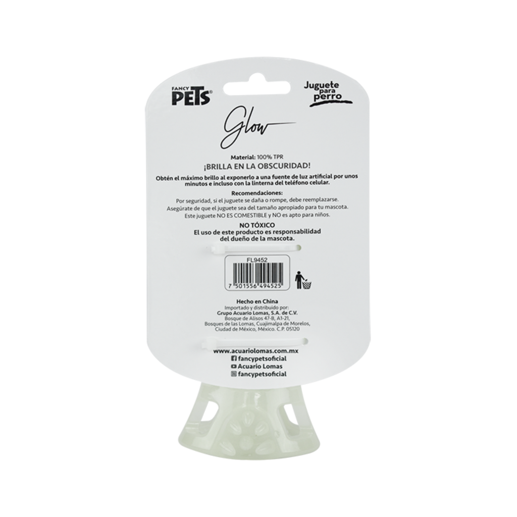 Fancy Pets Hueso Glow Mediano Juguete Luminiscente para Perro
