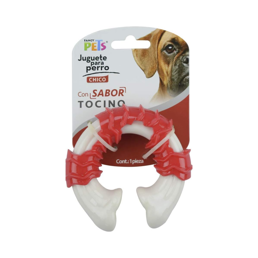 Fancy Pets Juguete Dental Vértebra Sabor Tocino Chico para Perro