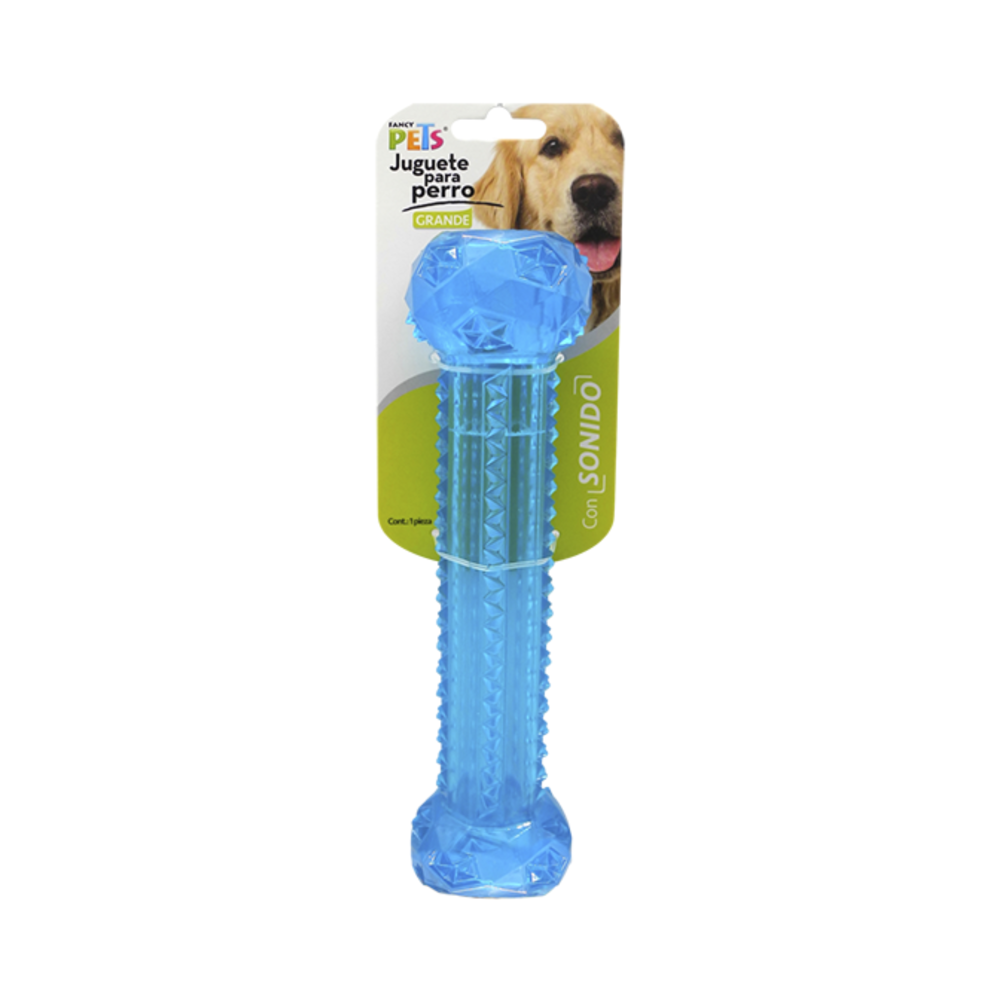Fancy Pets Juguete Mancuerna Prisma con Sonido Grande para Perro