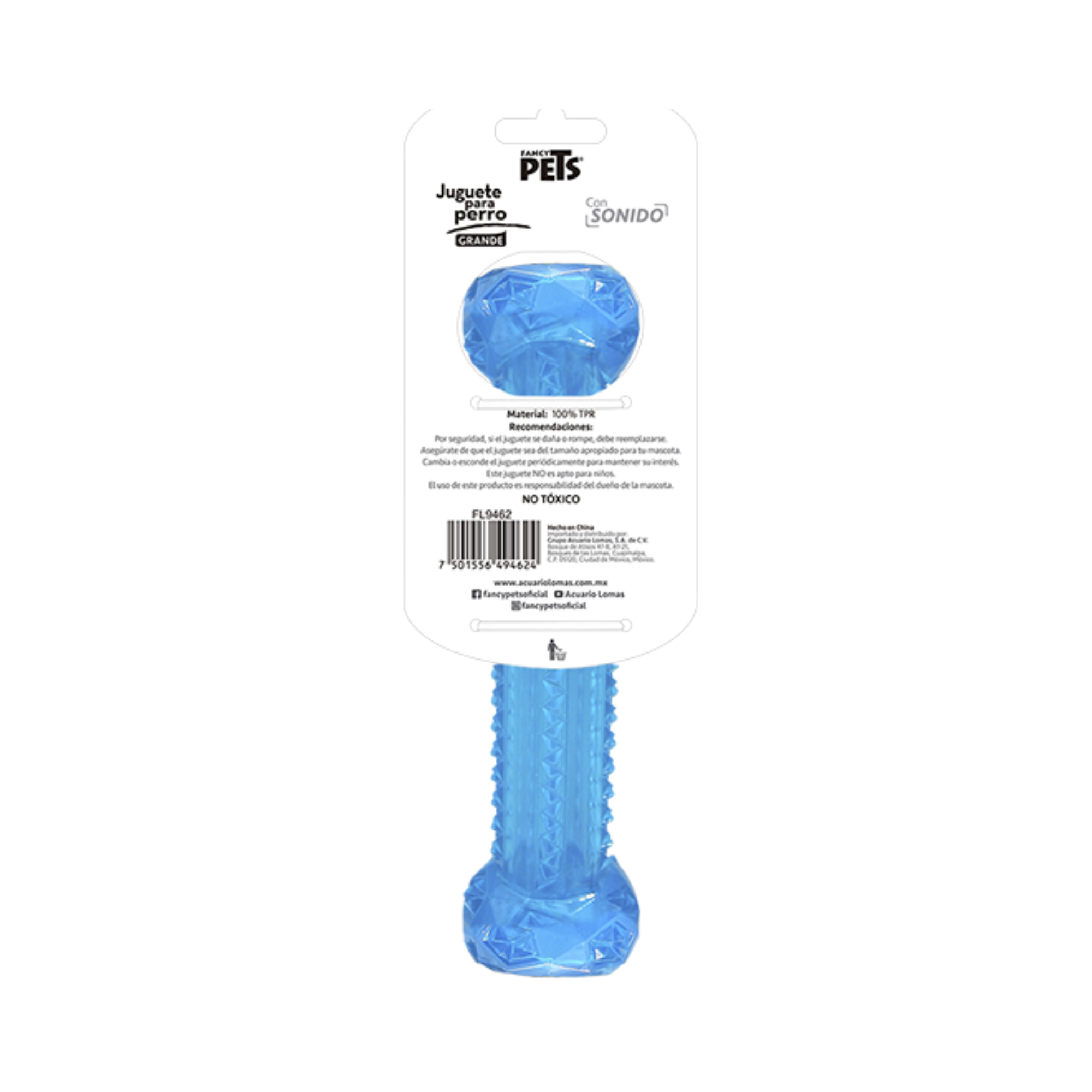 Fancy Pets Juguete Mancuerna Prisma con Sonido Grande para Perro