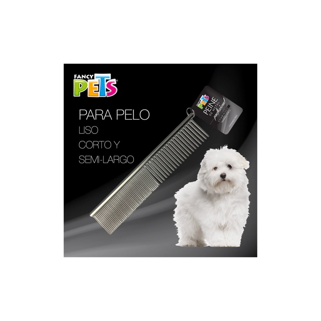 Fancy Pets Peine de Metal Combinado Chico para Perro y Gato