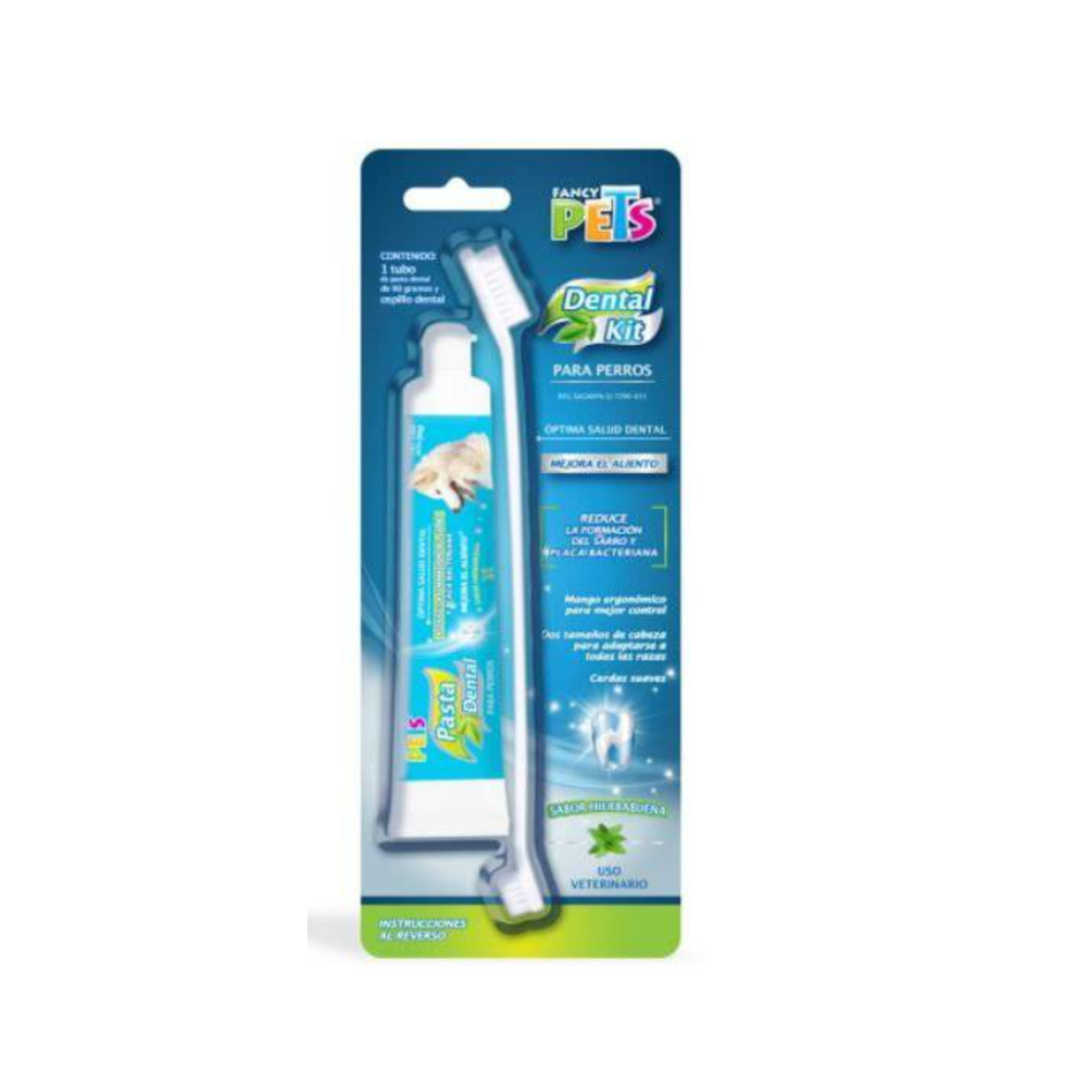 Kit dental Fancy Pets con pasta y cepillo para perros