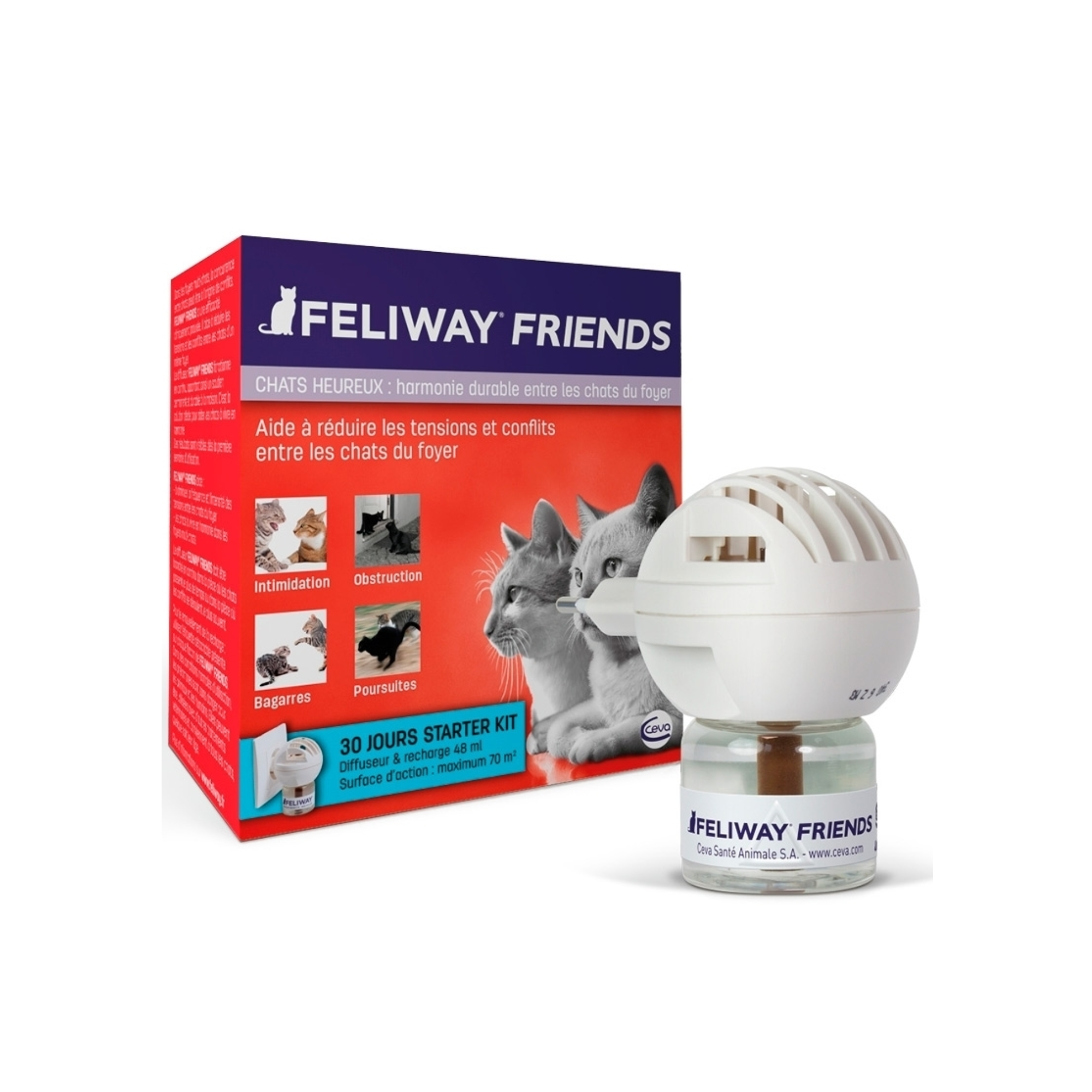 Feliway Friends Set difusor eléctrico y repuesto 48 ml para gatos