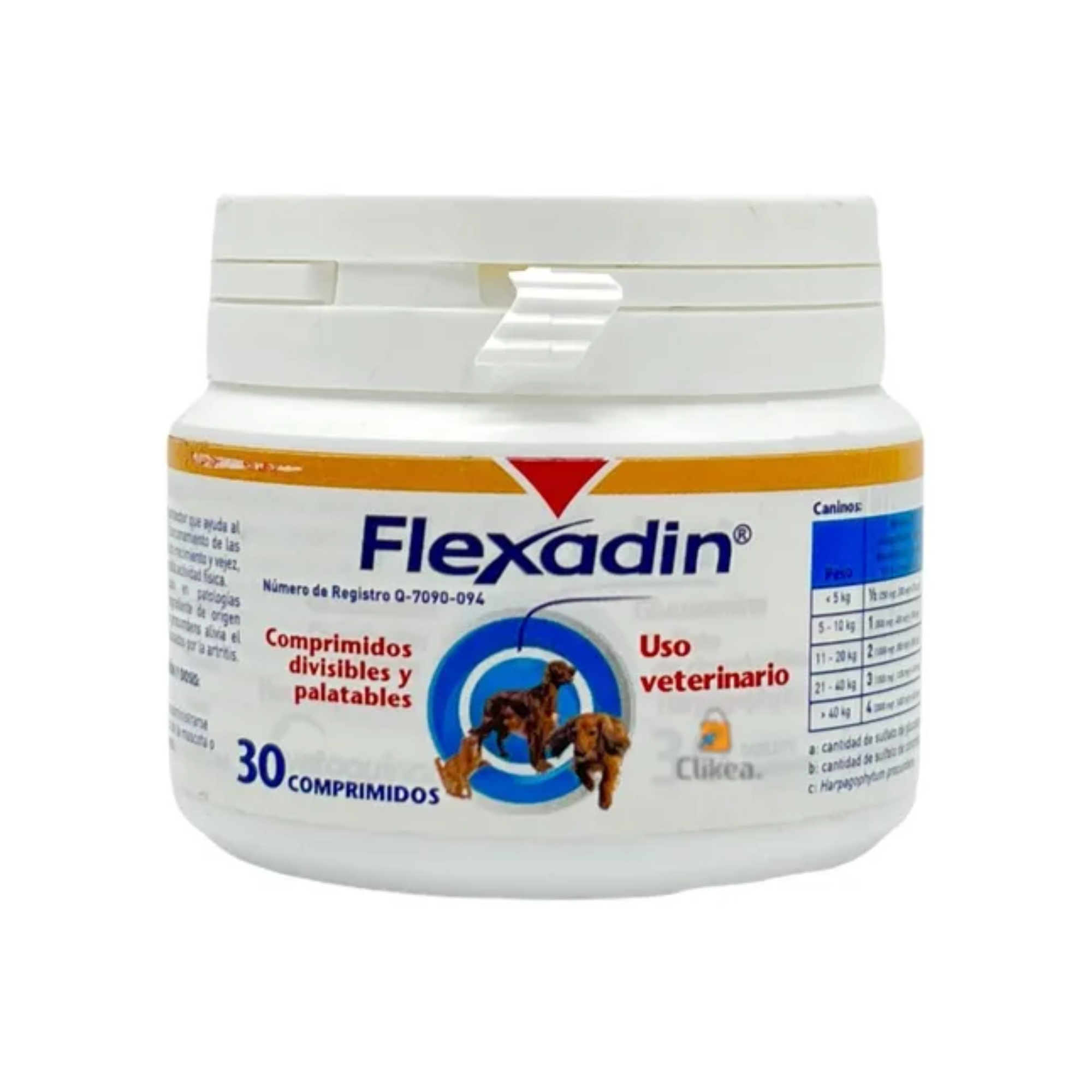 Flexadin Suplemento articular perros y gatos 30 tabletas, Vetoquinol