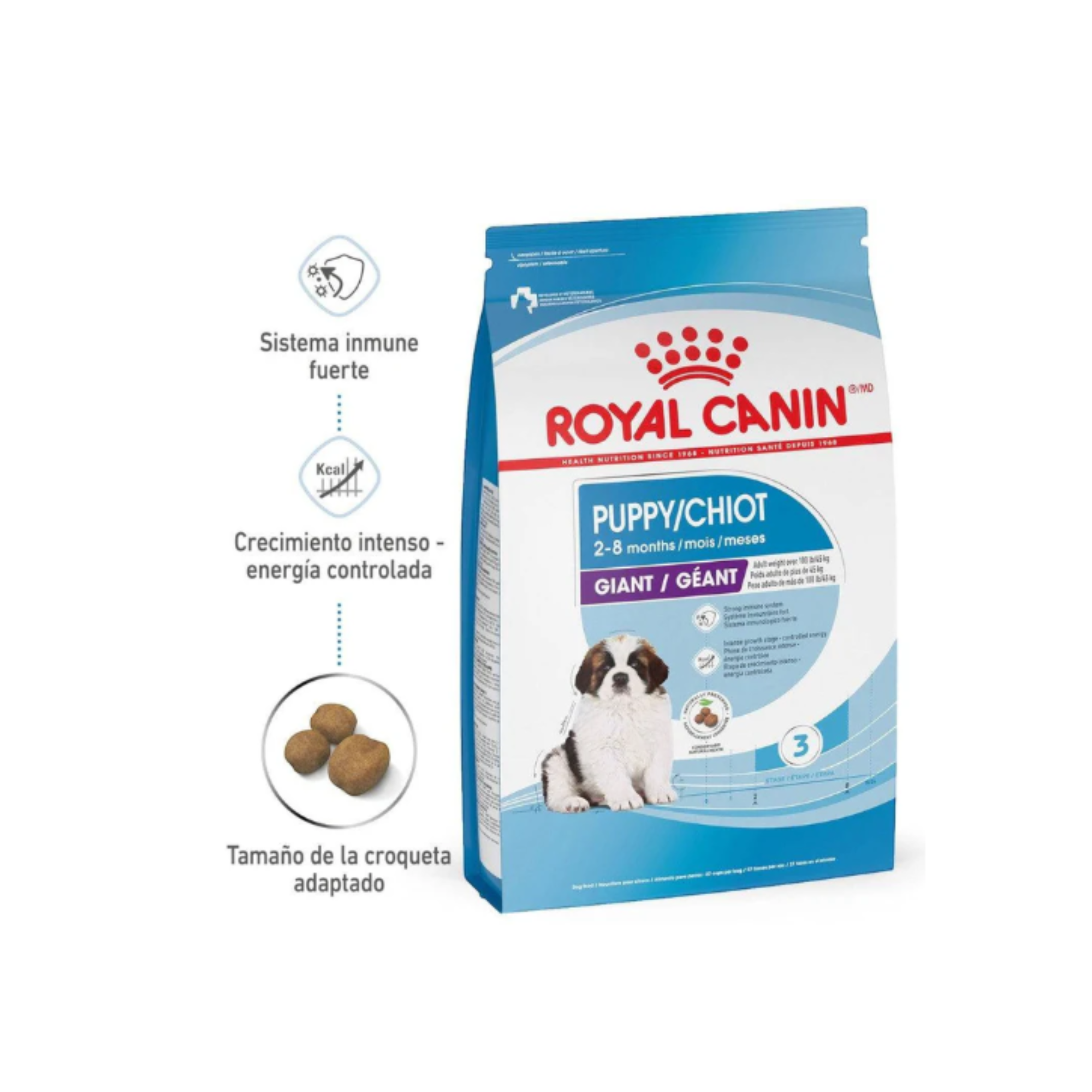 Bulto de croquetas Royal Canin Giant Puppy 13.6 kg para cachorro de raza gigante en crecimiento