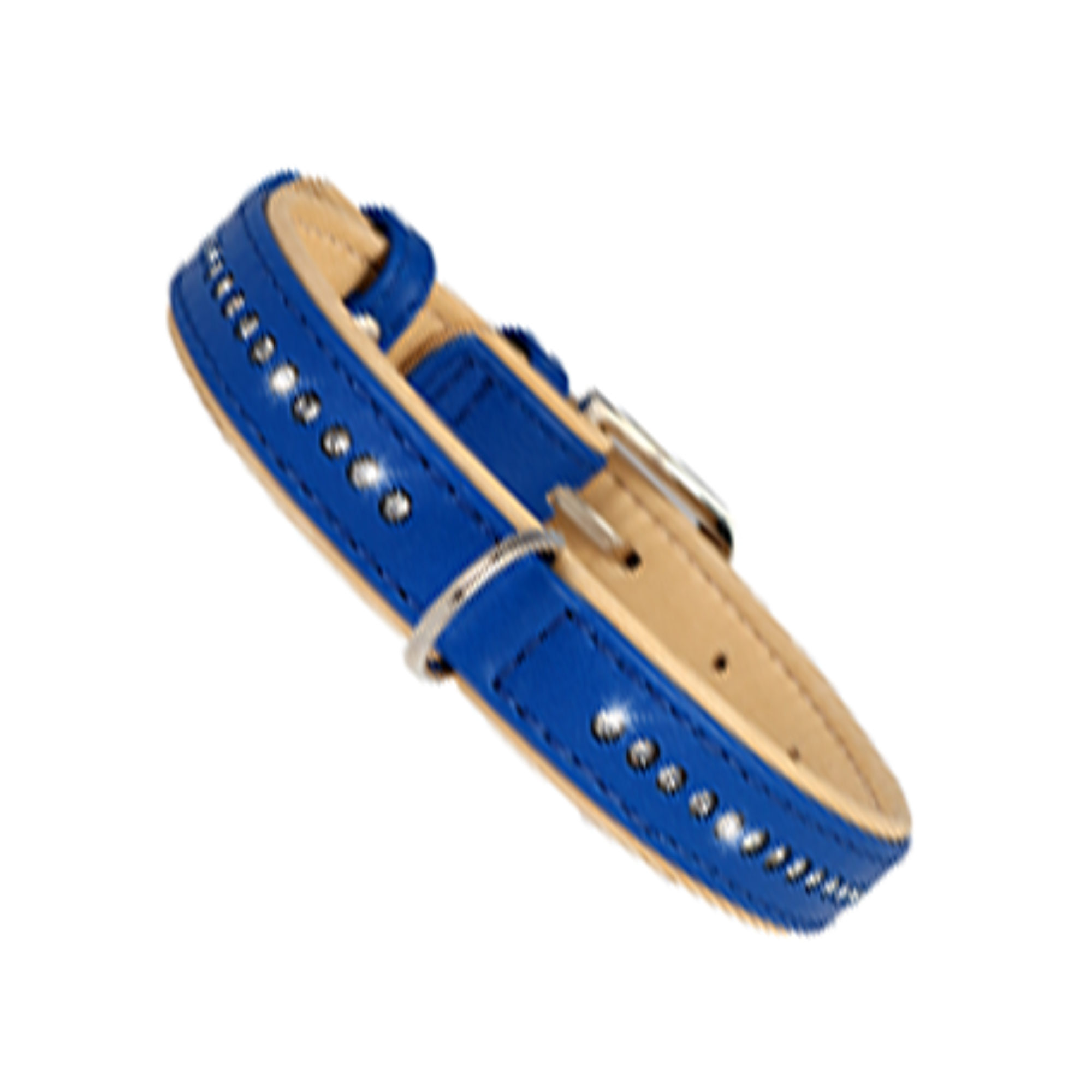 Glamour Collar Color Azul de Cristales Pequeños Talla Extra Chico