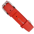 Glamour Collar Plano Rojo para Perro Mediano