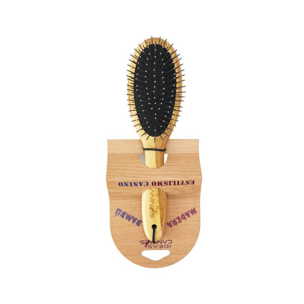 Grooming Cepillo Mediano de Madera Doble Cara