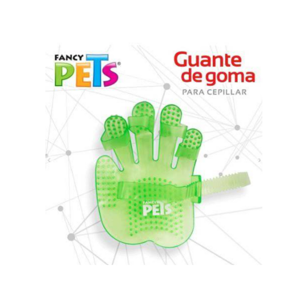 Guante de goma para almohazar Fancy Pets, cepillado y masaje, retira pelo suelto de perros y gatos