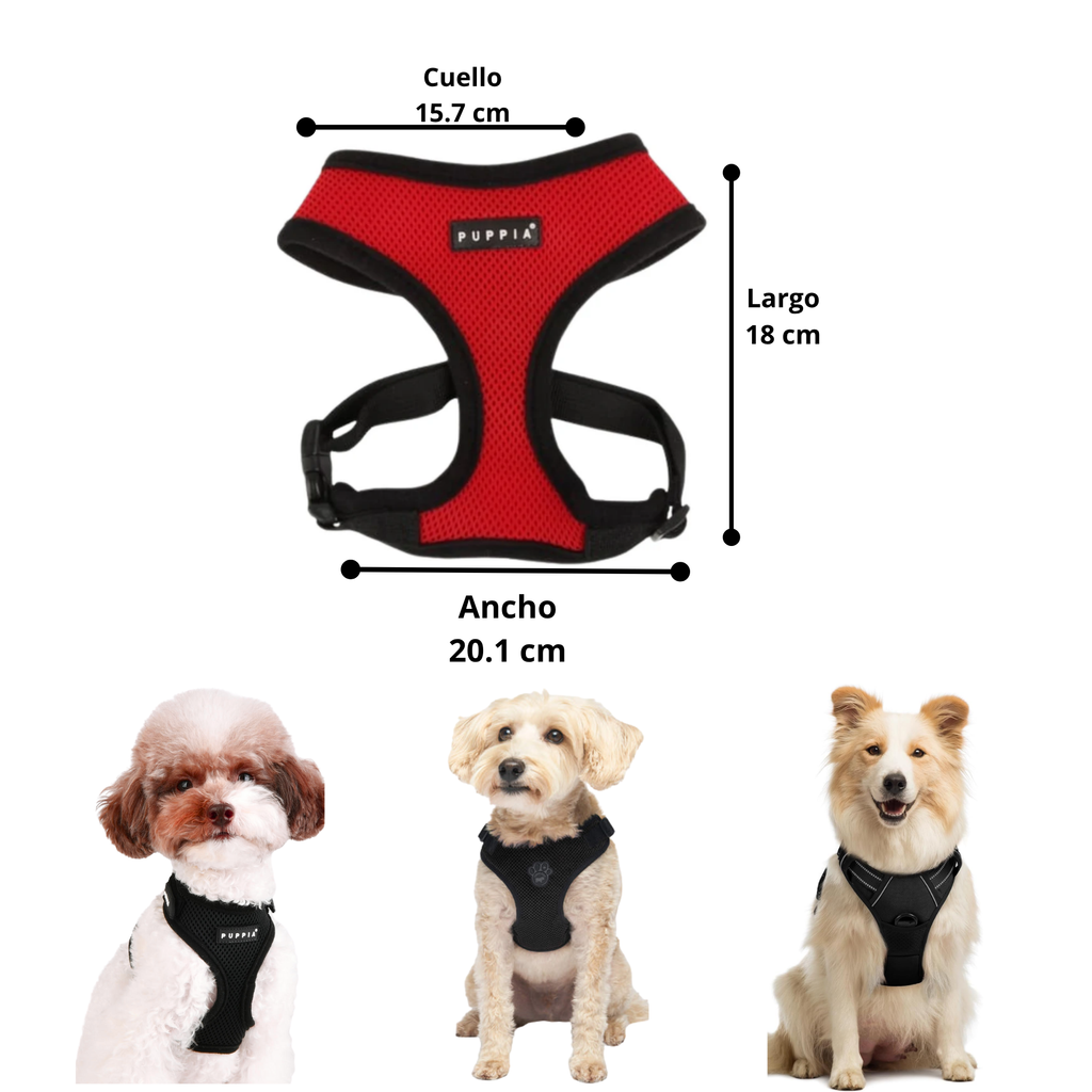 Puppia Arnés Color Rojo Para Perro Talla M