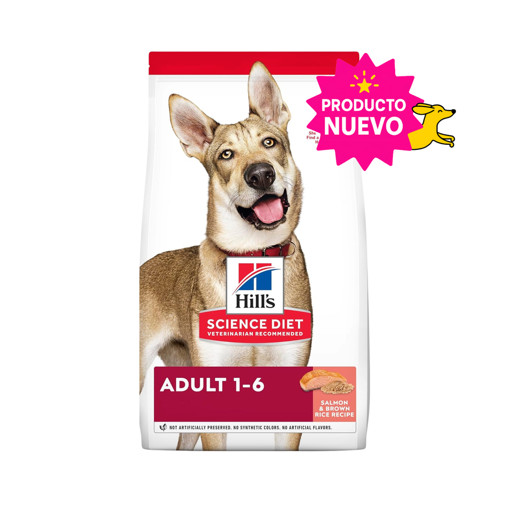 Hill's Science Diet Adult, alimento saludable perro adulto receta de salmón, 2.0 kg