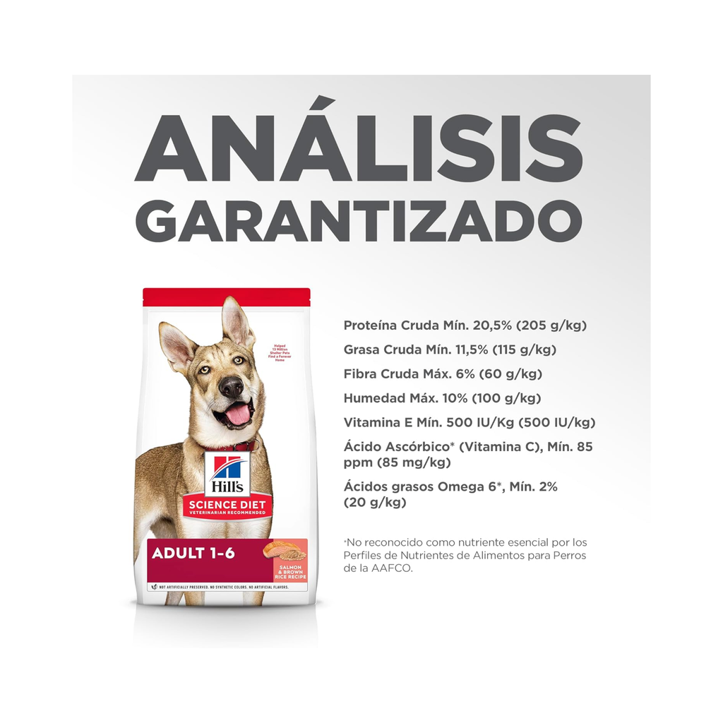 Hill's Science Diet Adult, alimento saludable perro adulto receta de salmón, 6.3 kg