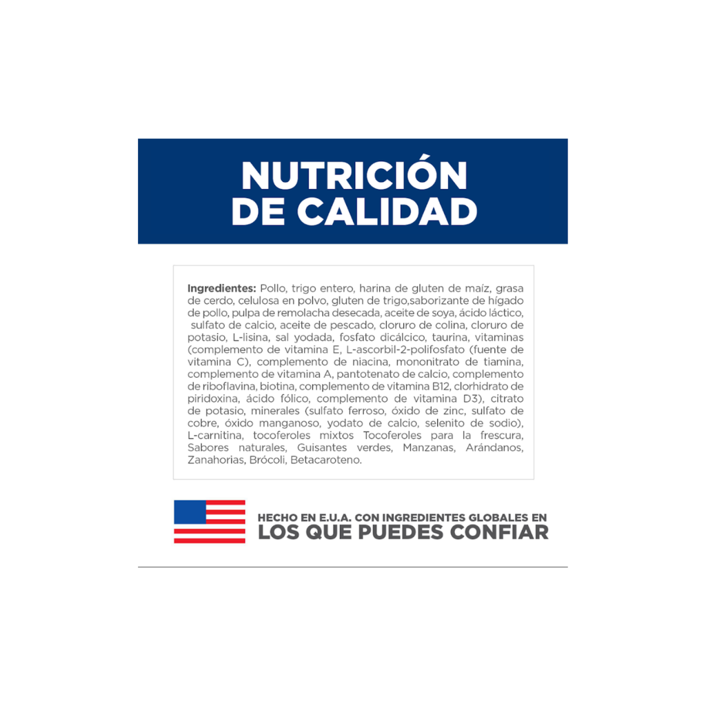 Hill's Science Diet Alimento Seco Urinary Hairball Control para Gato Adulto Receta de Pollo, 1.5 kg