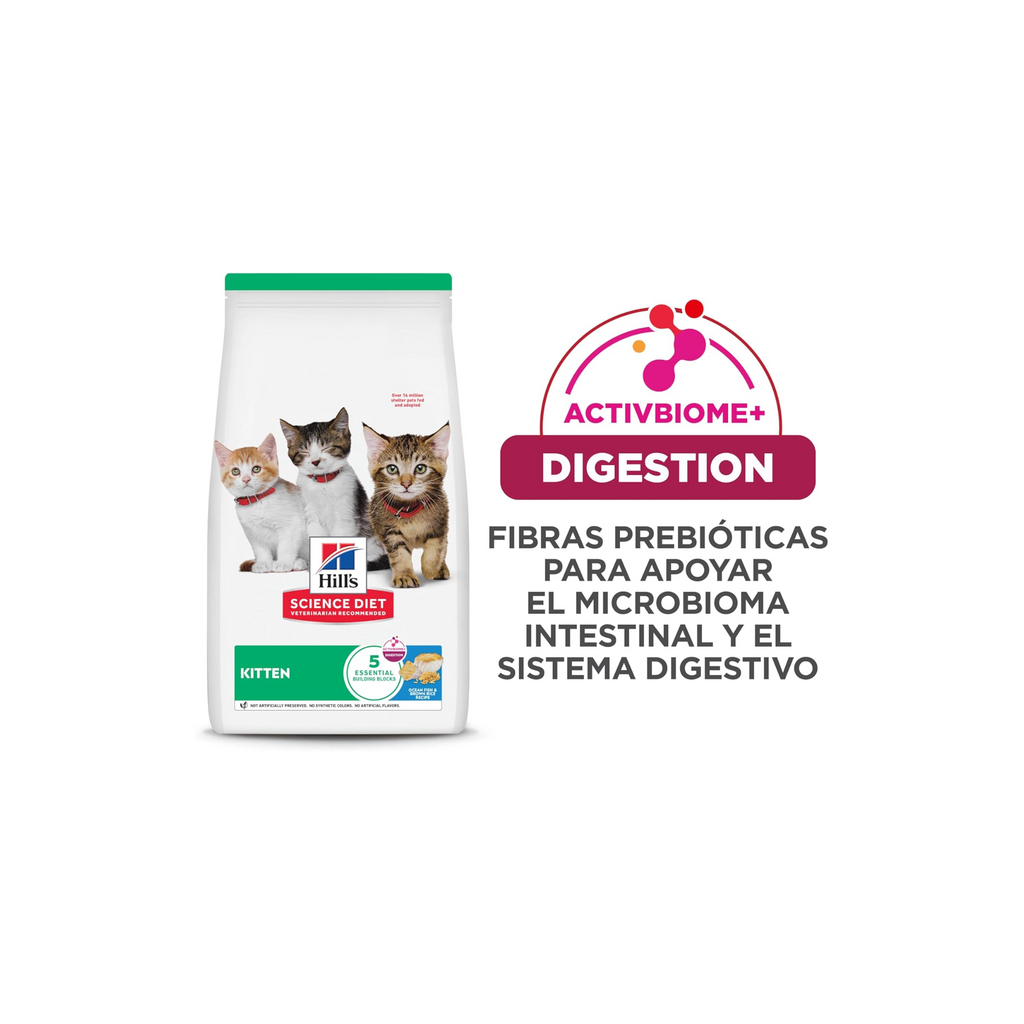 CORTA CADUCIDAD 31/07/2026 Hill's Science Diet Kitten Alimento para Gatito Receta de Pescado Marino, 1.5kg