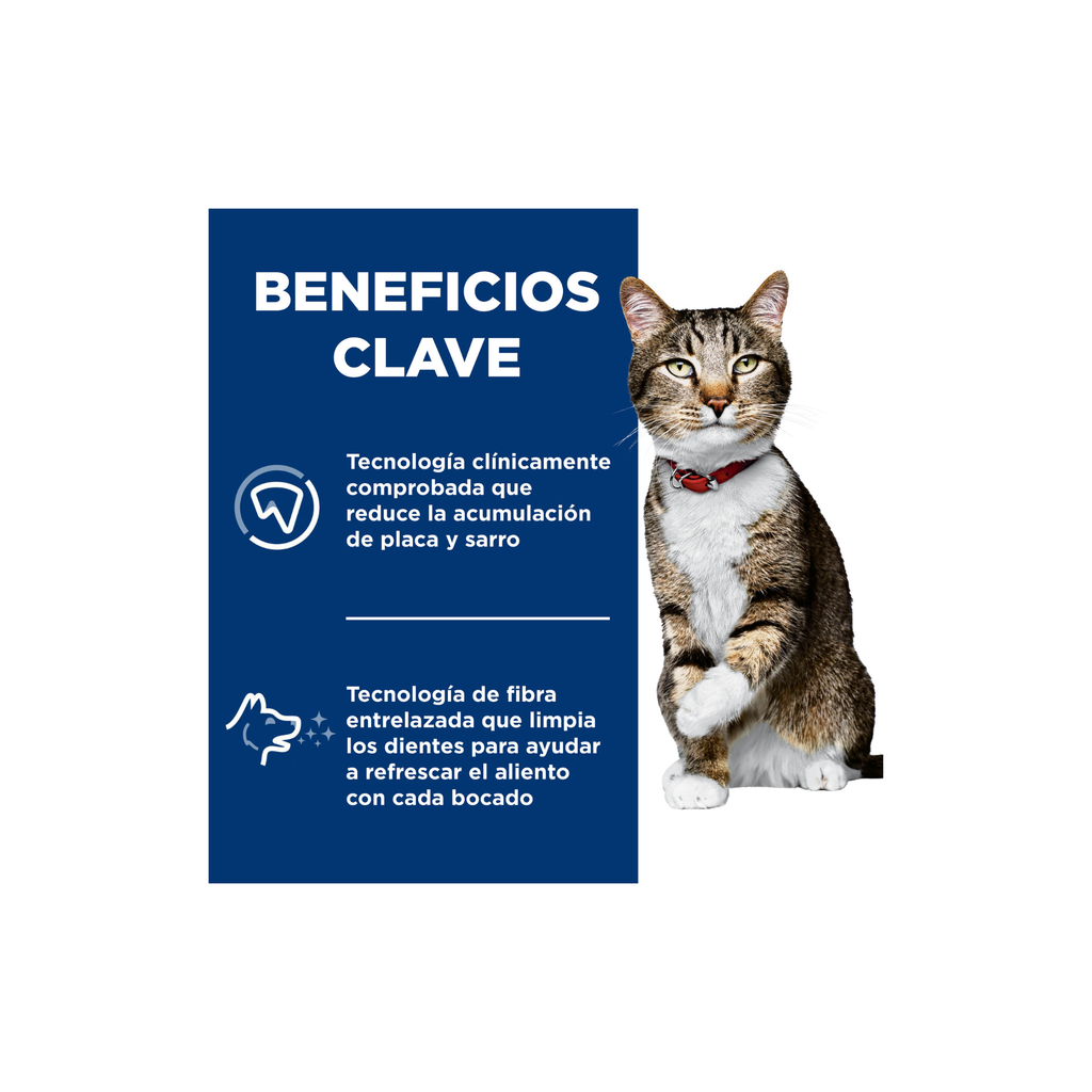 Hill's Science Diet Oral Care, Alimento para Cuidado Dental para Gatos Adultos 1.587 KG