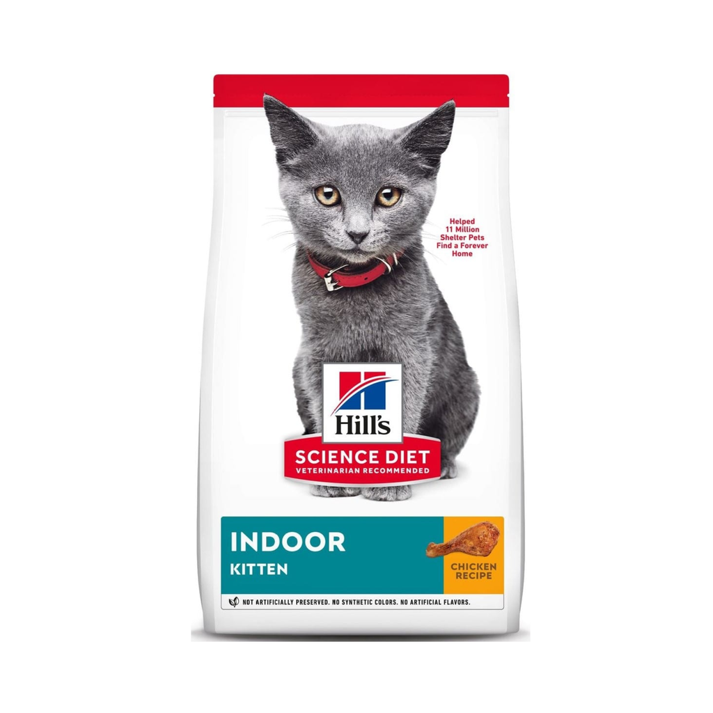 Hill's Science Diet Kitten Indoor Alimento para Gatito de Interior, Sabor Pollo 1.6Kg
