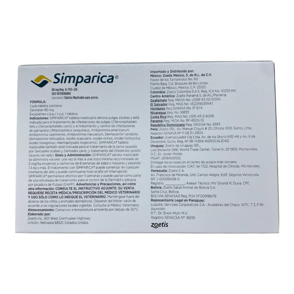 Simparica desparasitante