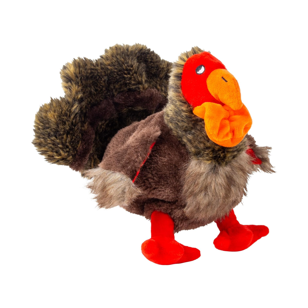 KONG Low Stuff Turkey Juguete de Felpa con Sonido para Perros Talla M