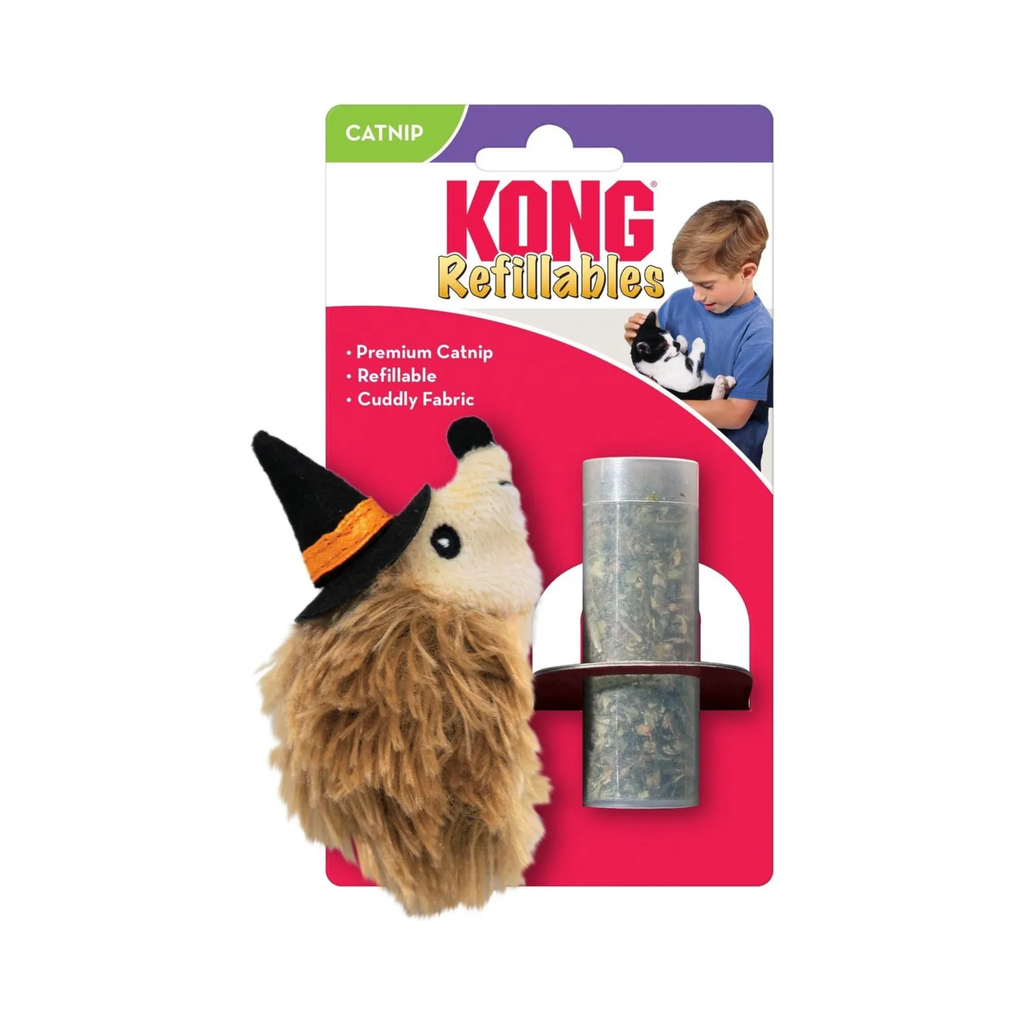 KONG Refillable Halloween Erizo Juguete con Catnip para Gato