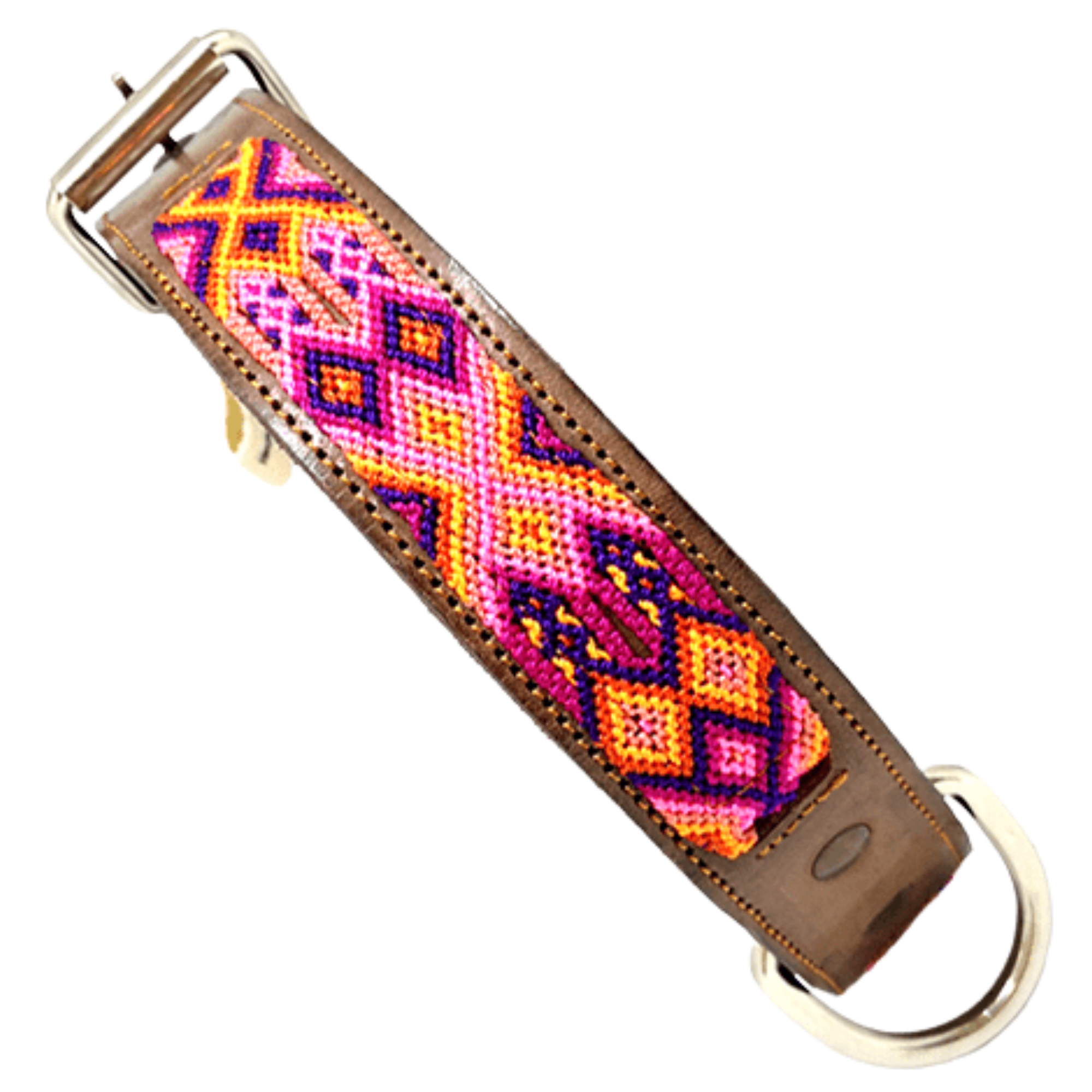 Kybopet Collar Artesanal Color Morado Para Perro Talla Mediano