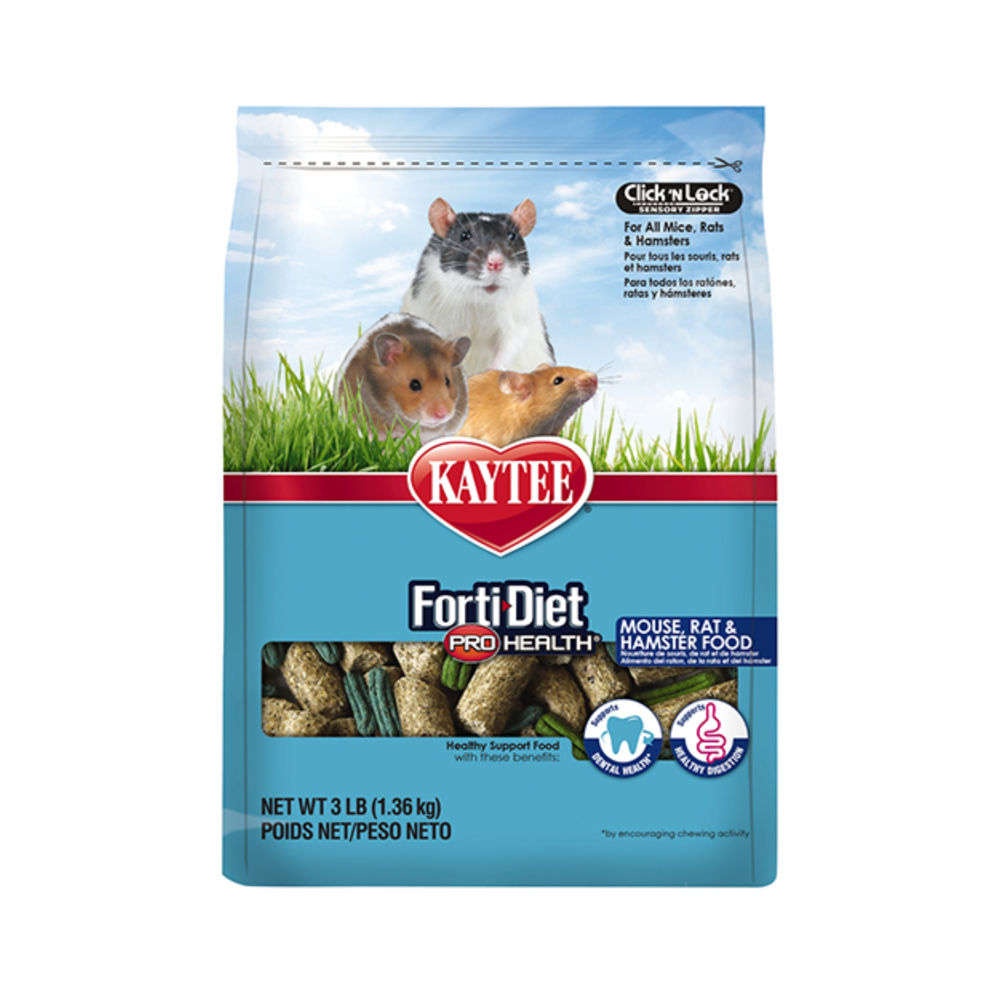 Kaytee Forti Diet Prohealth Alimento para Rata y Ratón 3 LB