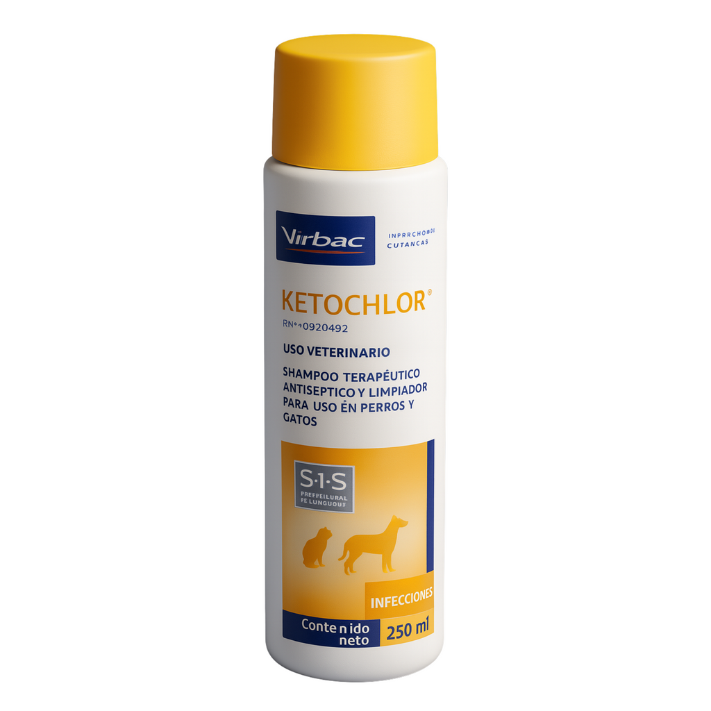 Ketochlor Shampoo Antiséptico y Limpiador 250 ml Virbac